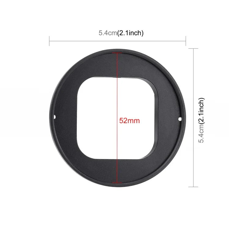 Filtro de Lente UV PULUZ 52mm para GoPro HERO12 Black /11 Black Mini /11 Black /10 Black /9 Black, com Anel Adaptador, Filtro UV