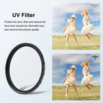 Filtro de Lente UV PULUZ 52mm para GoPro HERO12 Black /11 Black Mini /11 Black /10 Black /9 Black, com Anel Adaptador, Filtro UV
