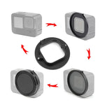 Filtro de Lente UV PULUZ 52mm para GoPro HERO12 Black /11 Black Mini /11 Black /10 Black /9 Black, com Anel Adaptador, Filtro UV