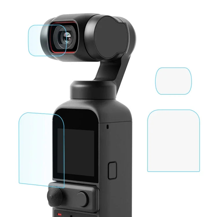 Protetor de lente em vidro temperado HD 9H 2.5D + película para ecrã para DJI OSMO Pocket 2, Para DJI OSMO Pocket 2