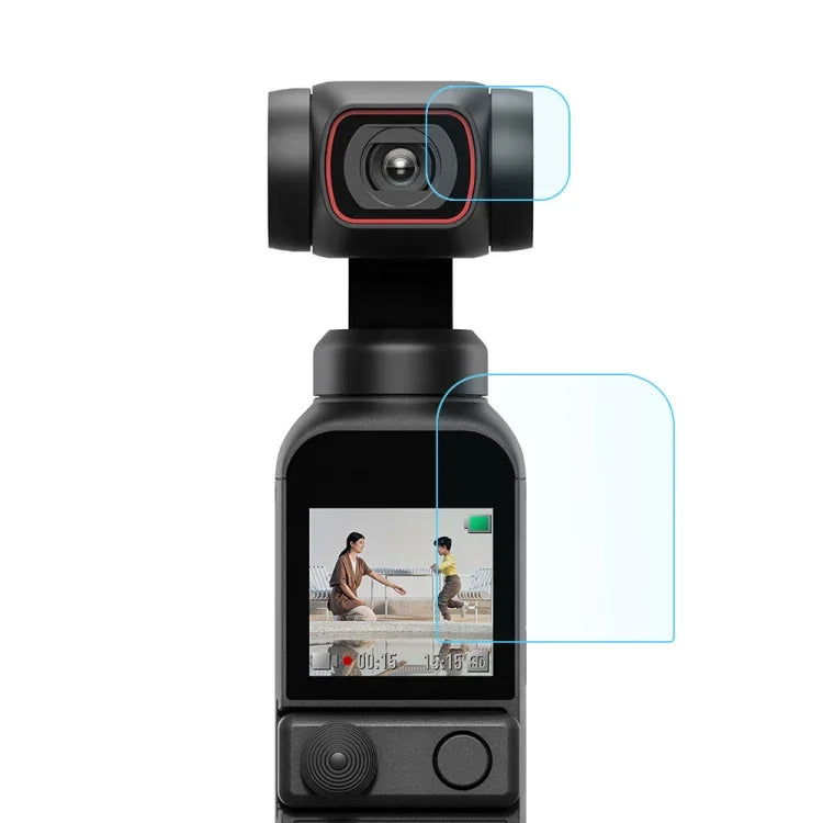 Protetor de lente em vidro temperado HD 9H 2.5D + película para ecrã para DJI OSMO Pocket 2, Para DJI OSMO Pocket 2