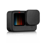 Tampa protetora para lente de câmara em borracha TPU macia resistente a riscos PULUZ para GoPro HERO12 Black /11 Black /10 Black /9 Black, Tampa de lente para GoPro HERO12 Black