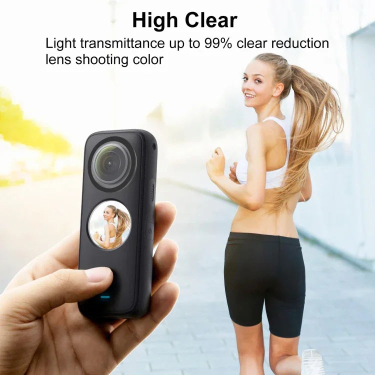 PULUZ Capa Protetora PC para Lente Insta360 One X2, Protetor de Lente para Insta360 ONE X2