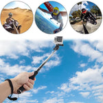 PULUZ Monopé Extensível Portátil para Selfie para GoPro, Insta360, DJI e Outras Câmaras de Ação, Comprimento: 22,5-80cm, Comprimento: 22,5-100cm