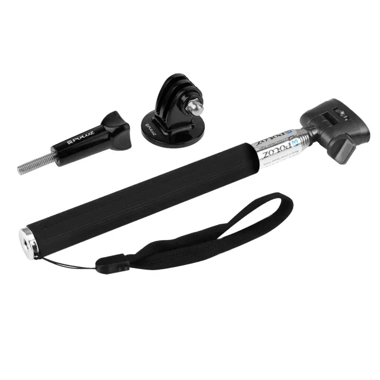 PULUZ Monopé Extensível Portátil para Selfie para GoPro, Insta360, DJI e Outras Câmaras de Ação, Comprimento: 22,5-80cm, Comprimento: 22,5-100cm