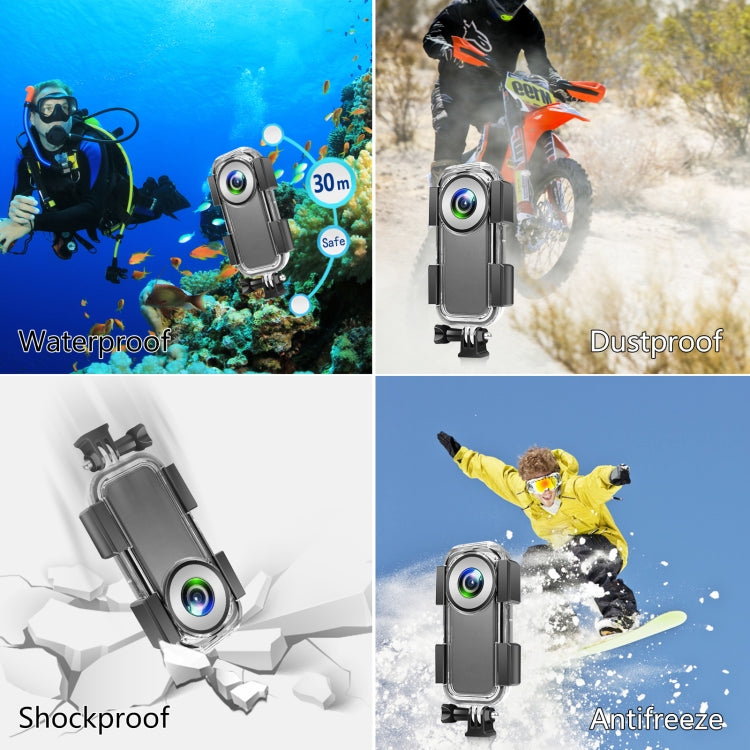 Caixa Subaquática Impermeável PULUZ 30m para Insta360 ONE X2, Caixa Subaquática para Insta360 ONE X2