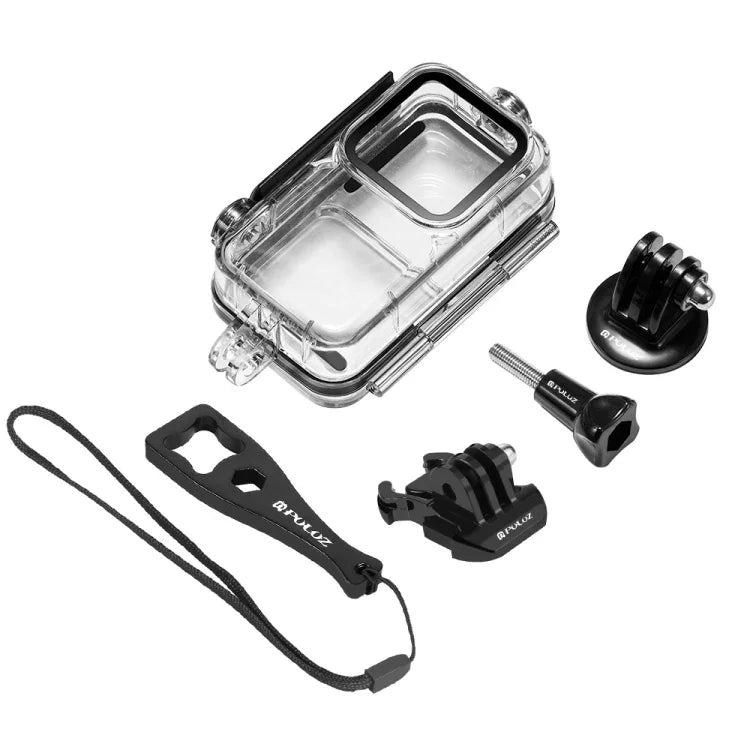 Caixa de Mergulho Impermeável PULUZ 60m para Câmara DJI Action 2 / Combo Power Action 2 / Combo Ecrã Duplo Action 2, Caixa de Mergulho