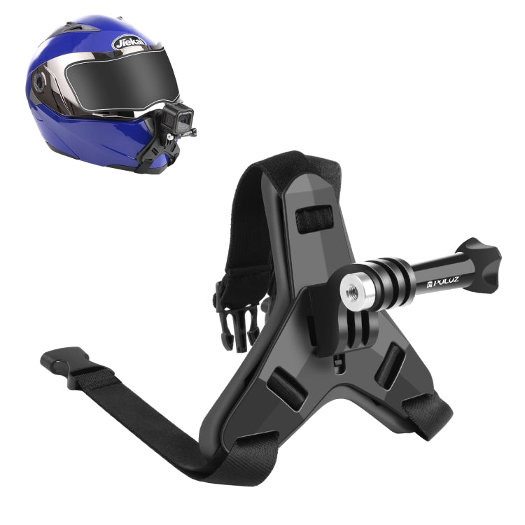 Suporte para Correia de Queixo de Capacete de Motocicleta PULUZ para GoPro, DJI Osmo Action e Outras Câmaras de Ação, Correia de Queixo de Capacete (Preto), Correia de Queixo de Capacete (Laranja), Correia de Queixo de Capacete (Azul)