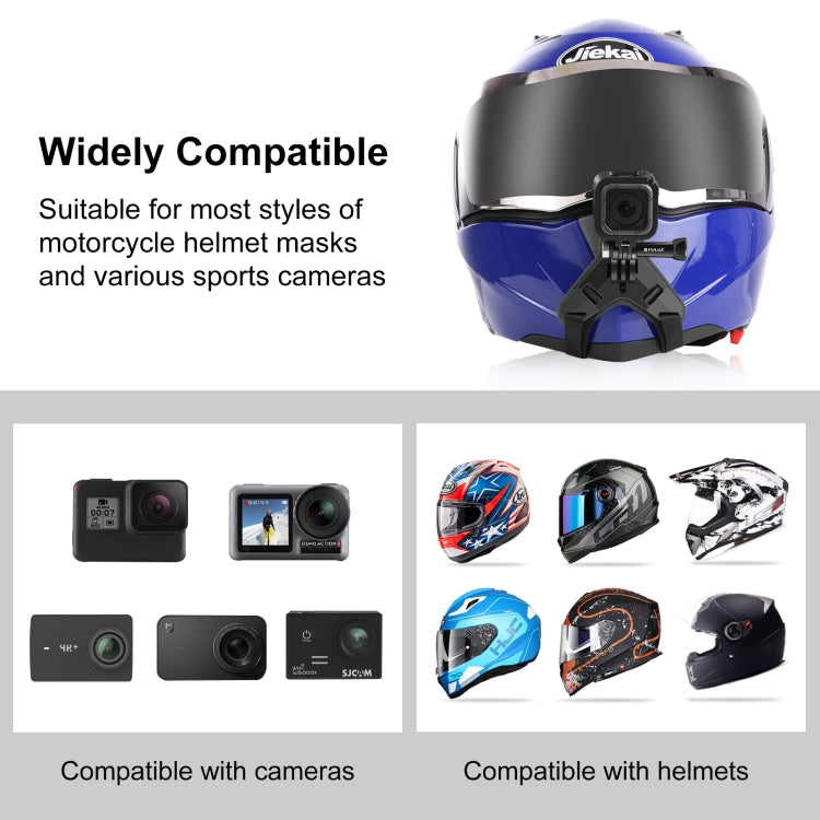 Suporte para Correia de Queixo de Capacete de Motocicleta PULUZ para GoPro, DJI Osmo Action e Outras Câmaras de Ação, Correia de Queixo de Capacete (Preto), Correia de Queixo de Capacete (Laranja), Correia de Queixo de Capacete (Azul)