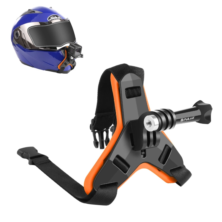 Suporte para Correia de Queixo de Capacete de Motocicleta PULUZ para GoPro, DJI Osmo Action e Outras Câmaras de Ação, Correia de Queixo de Capacete (Preto), Correia de Queixo de Capacete (Laranja), Correia de Queixo de Capacete (Azul)