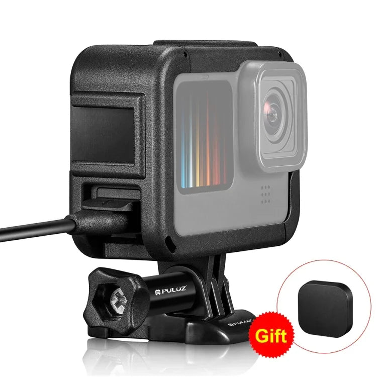 Gaiola de Montagem PA Recarregável PULUZ com Slot de Base Cold Shoe para GoPro HERO13 Black /12 Black /11 Black /11 Black Mini /10 Black /9 Black, Gaiola de Montagem PA Recarregável