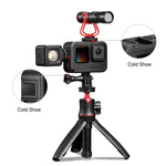 Gaiola de Montagem PA Recarregável PULUZ com Slot de Base Cold Shoe para GoPro HERO13 Black /12 Black /11 Black /11 Black Mini /10 Black /9 Black, Gaiola de Montagem PA Recarregável