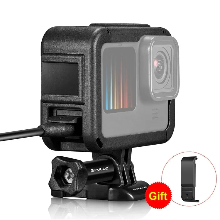 Gaiola de Expansão PA PULUZ com Tampa de Interface Lateral para GoPro HERO12 Black /11 Black /10 Black /9 Black, Gaiola PA com Tampa Lateral