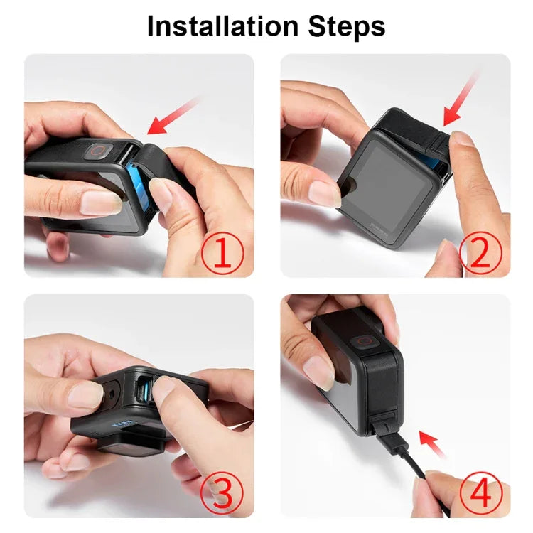 Gaiola de Expansão PA PULUZ com Tampa de Interface Lateral para GoPro HERO12 Black /11 Black /10 Black /9 Black, Gaiola PA com Tampa Lateral