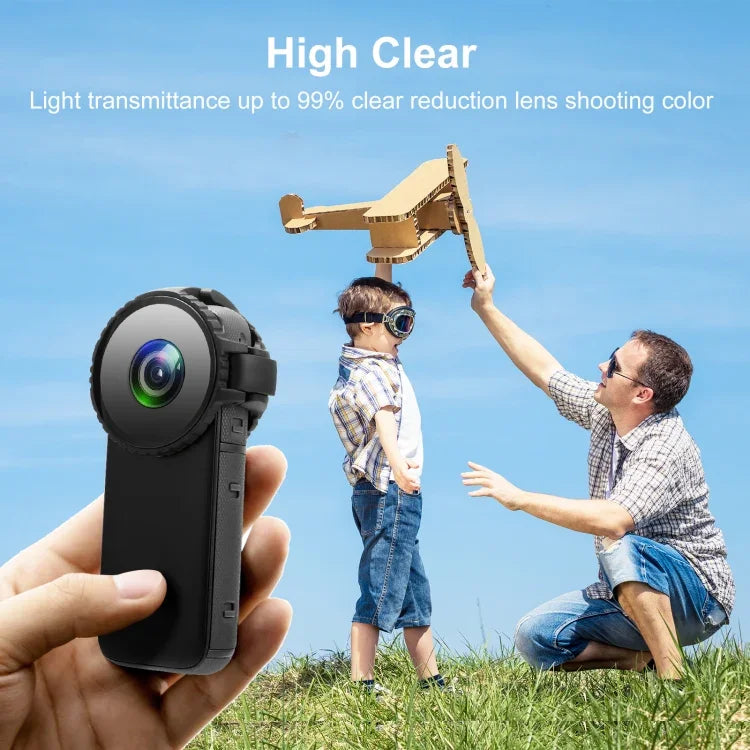 Capa Protetora de Vidro para Lente Atualizada PULUZ para Insta360 One X2, Capa de Vidro Protetora para Lente Insta360 ONE X2