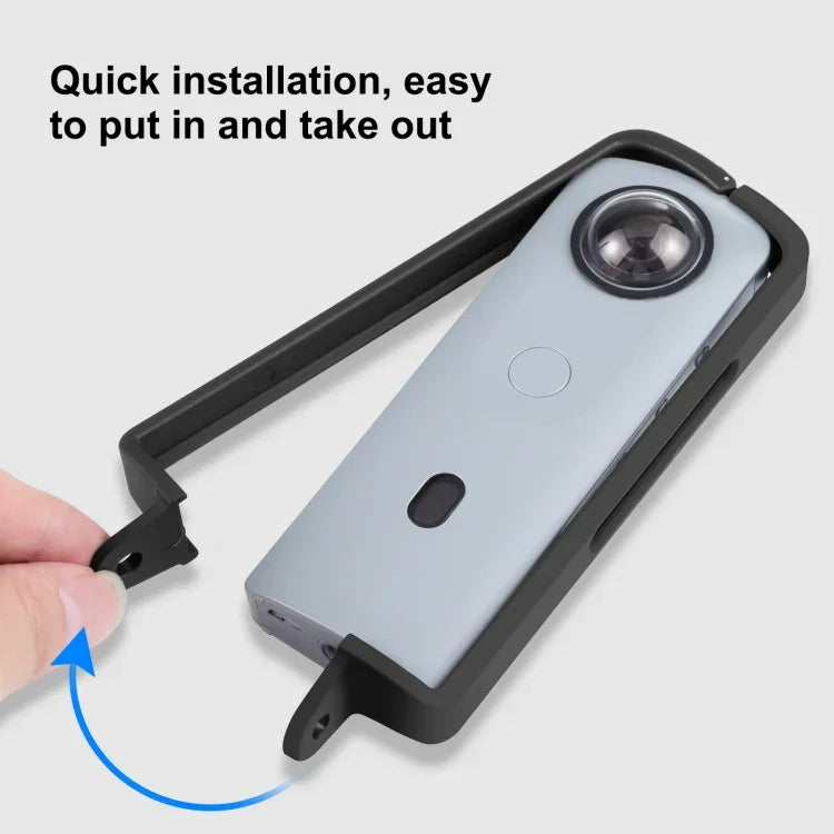 Estrutura Protetora em Plástico PC ABS PULUZ para Ricoh Theta SC2, com Adaptador de Montagem e Parafuso, Estrutura Plástica para Ricoh Theta SC2