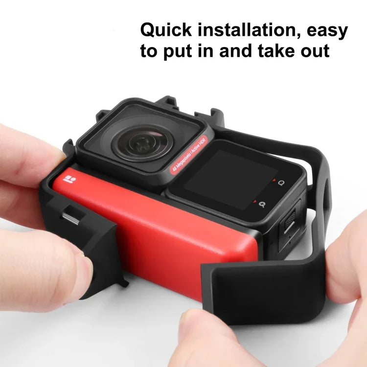 Estojo com Estrutura de Plástico PULUZ com Proteção para Lente para Insta360 One RS Edição 360, Para Estojo Insta360 One RS Edição 360 com Proteção para Lente