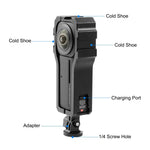 Gaiola Protetora PULUZ com Suporte Cold Shoe para Insta360 ONE RS Edição 1 Polegada 360, Gaiola Protetora