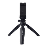Suporte de tripé de secretária PULUZ em plástico com suporte para telemóvel e cabeça de tripé ajustável para smartphones