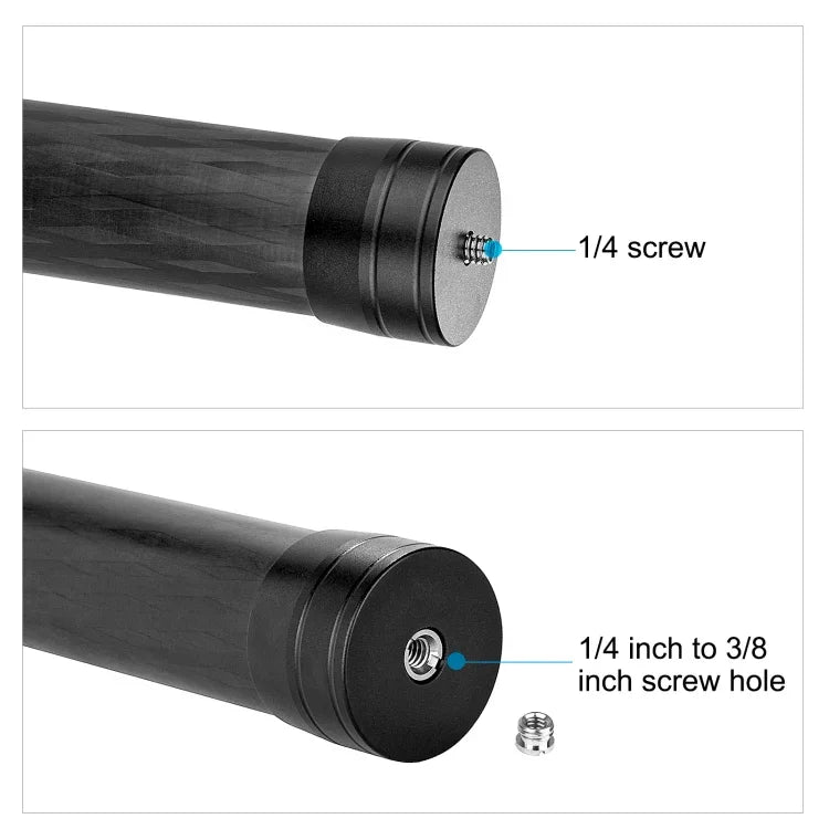 Monopé Extensor de Fibra de Carbono PULUZ 21cm para DJI / MOZA / Feiyu V2 / Zhiyun G5 Gimbal, 21cm