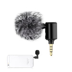 Microfone direcional ajustável PULUZ para telemóvel com ficha Jack 3,5 mm, Microfone para telemóvel 3,5 mm