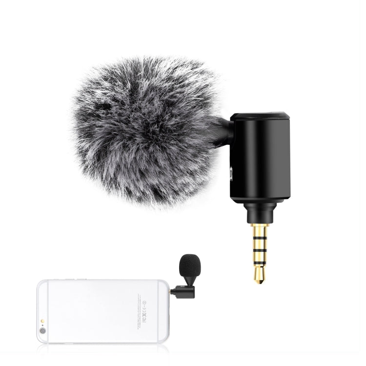 Microfone direcional ajustável PULUZ para telemóvel com ficha Jack 3,5 mm, Microfone para telemóvel 3,5 mm