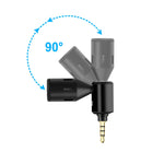 Microfone direcional ajustável PULUZ para telemóvel com ficha Jack 3,5 mm, Microfone para telemóvel 3,5 mm