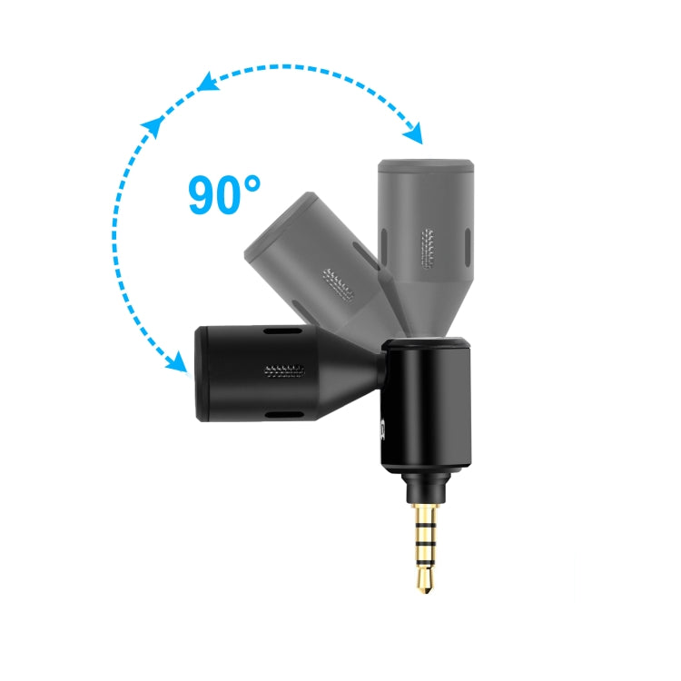 Microfone direcional ajustável PULUZ para telemóvel com ficha Jack 3,5 mm, Microfone para telemóvel 3,5 mm