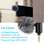 Microfone direcional ajustável PULUZ para telemóvel com ficha Jack 3,5 mm, Microfone para telemóvel 3,5 mm