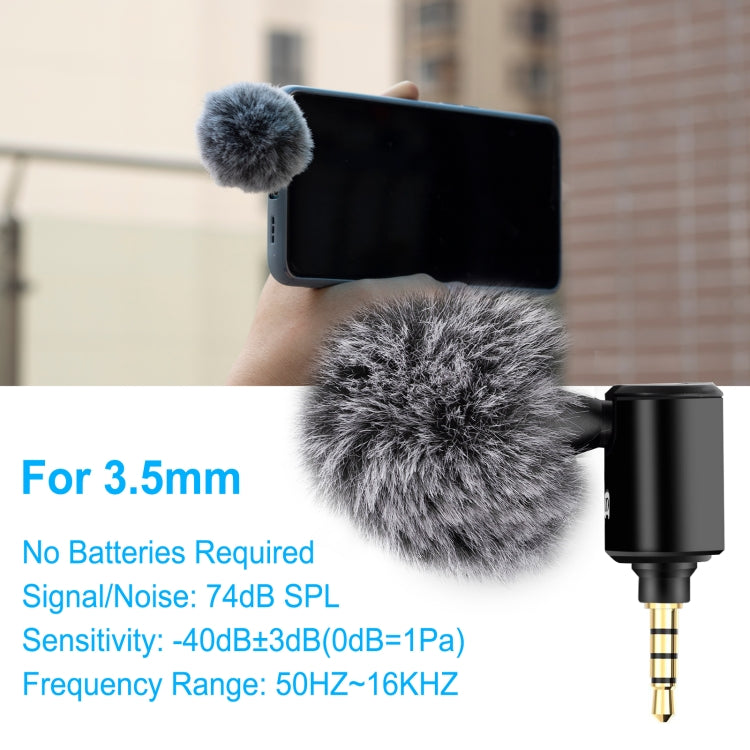 Microfone direcional ajustável PULUZ para telemóvel com ficha Jack 3,5 mm, Microfone para telemóvel 3,5 mm