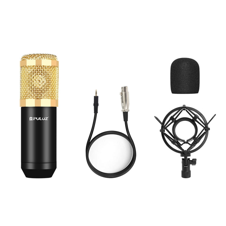 Microfone condensador PULUZ para estúdio, transmissão e canto profissional