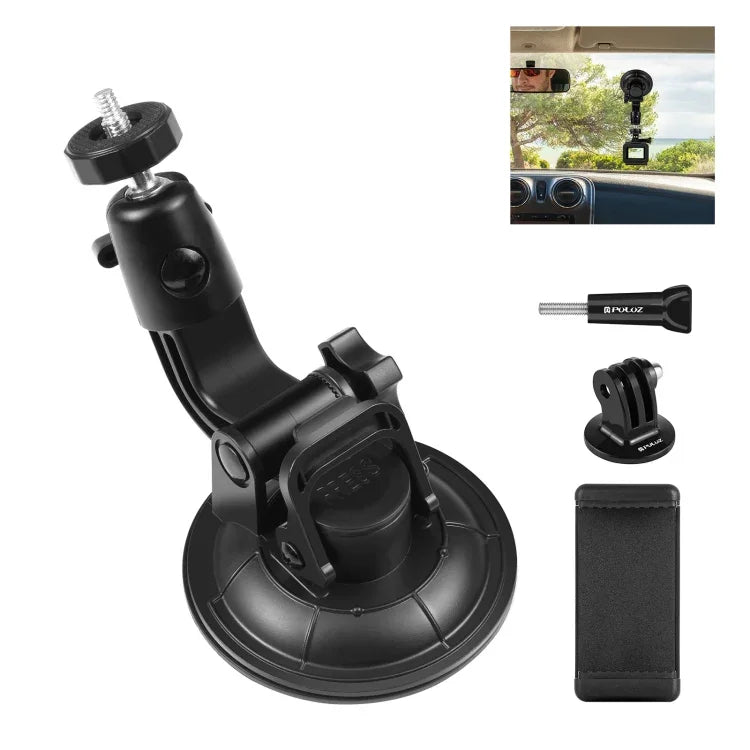 Suporte de Ventosa para Carro PULUZ com Abraçadeira para Telemóvel / Parafuso / Adaptador para Tripé, Ventosa para Telemóvel no Carro