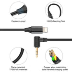 Cabo Adaptador de Áudio Microfone Vivo PULUZ 3,5mm TRS Macho para 8 Pinos Macho para PU3153 / PU3154, 3,5mm para 8 Pinos