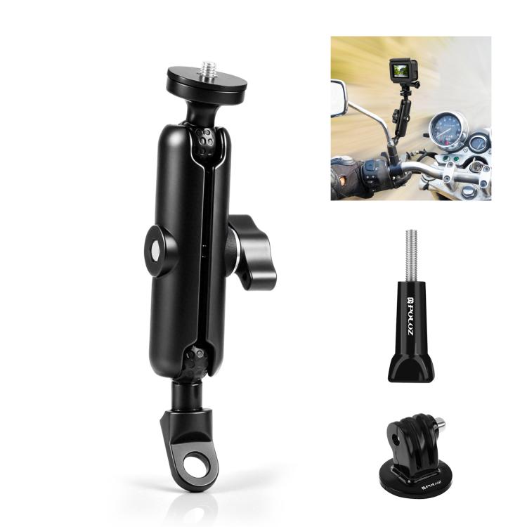 Suporte Fixador para Espelho de Motociclo PULUZ com Base para Orifício para GoPro e Outras Câmaras de Ação, Suporte para Base de Espelho