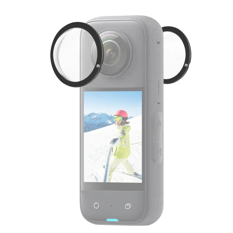 Capa Protetora para Lente PC PULUZ para Insta360 X3, Capa Protetora para Lente PC