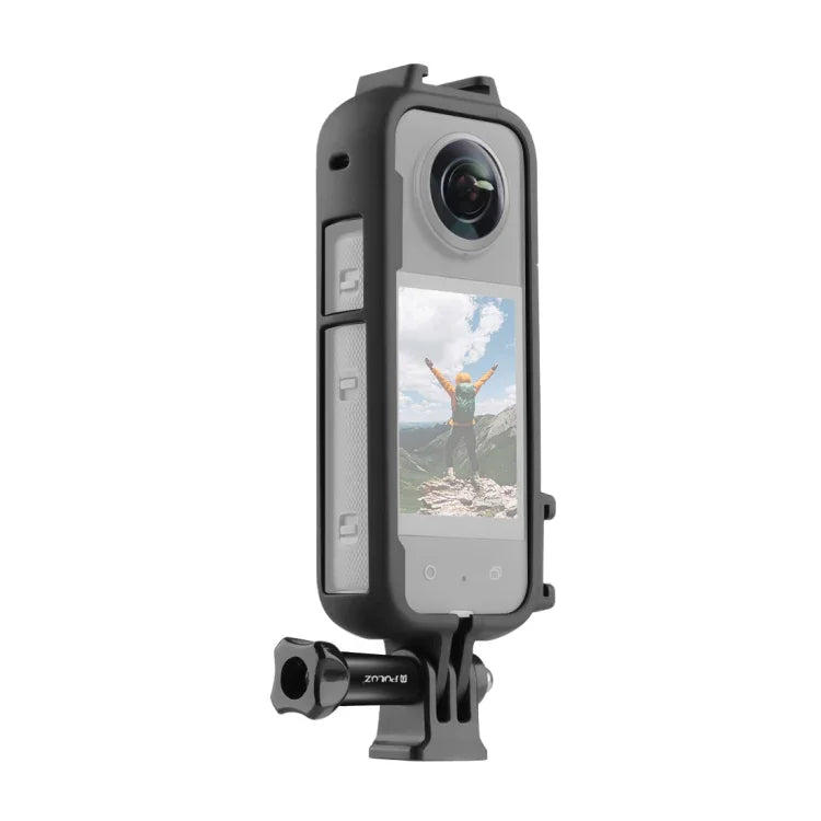 Estrutura Protetora de Plástico PC PULUZ para Insta360 X3 com Sapata Fria, Montagem de Adaptador e Parafuso, Estrutura PC