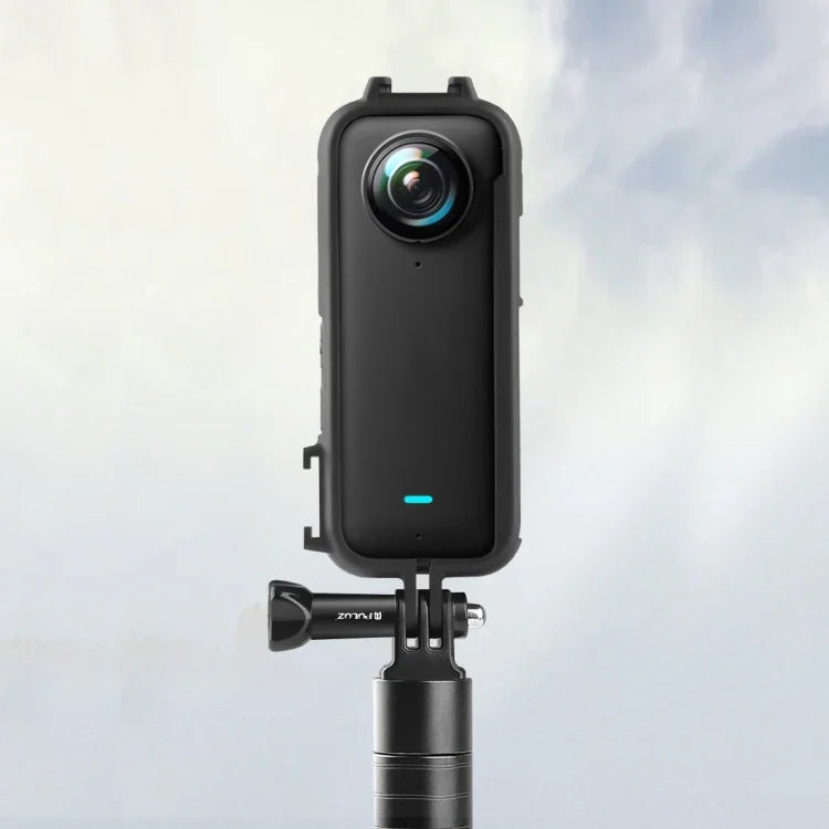 Estrutura Protetora de Plástico PC PULUZ para Insta360 X3 com Sapata Fria, Montagem de Adaptador e Parafuso, Estrutura PC
