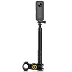 Suporte Adaptador para Câmara para Fixação em Guiador de Motociclo/Bicicleta PULUZ com Suporte Monopé, Suporte Monopé para Motociclo