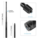 Suporte Adaptador para Câmara para Fixação em Guiador de Motociclo/Bicicleta PULUZ com Suporte Monopé, Suporte Monopé para Motociclo