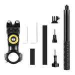 Suporte Adaptador para Câmara para Fixação em Guiador de Motociclo/Bicicleta PULUZ com Suporte Monopé, Suporte Monopé para Motociclo
