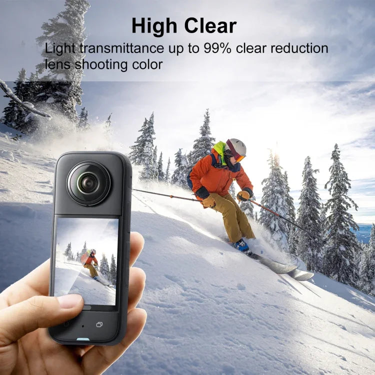 Para Insta360 X3 PULUZ 2pcs Filme Curvo HD para Ecrã, Para Insta360 X3