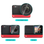 Para Insta360 One RS PULUZ Filme de Vidro Temperado 3 em 1 para Ecrã + Objetiva 4K + Objetiva Leica, Para Insta360 One RS