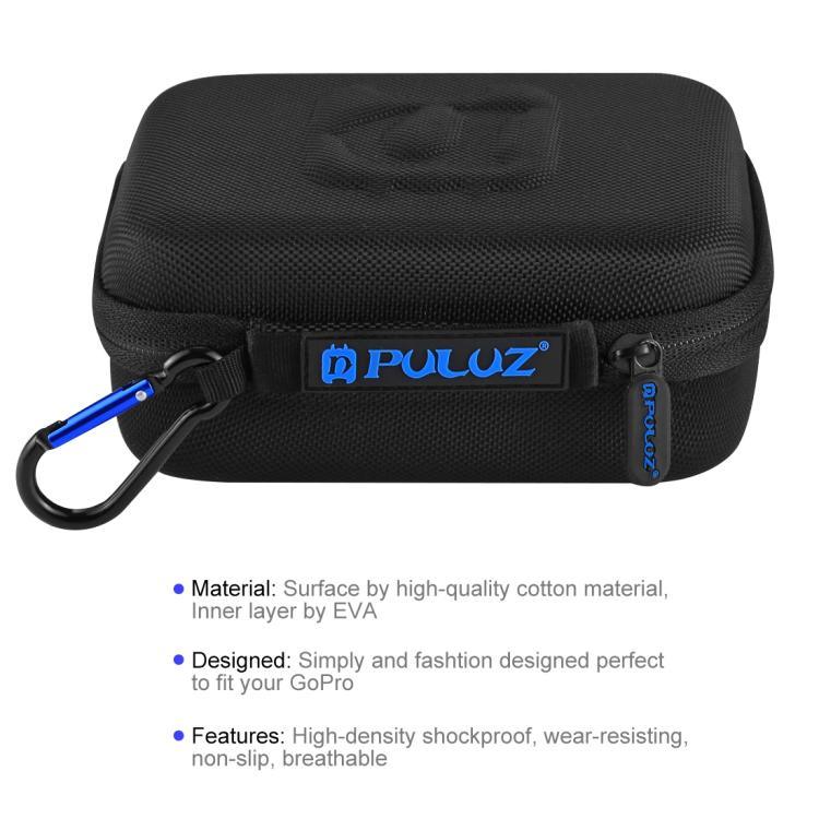 Estojo Impermeável de Transporte e Viagem PULUZ para GoPro, DJI Osmo Action e Outros Acessórios para Câmaras Desportivas, Tamanho Pequeno: 16cm x 12cm x 7cm, Para GoPro, Tamanho: 16cm x 12cm x 7cm