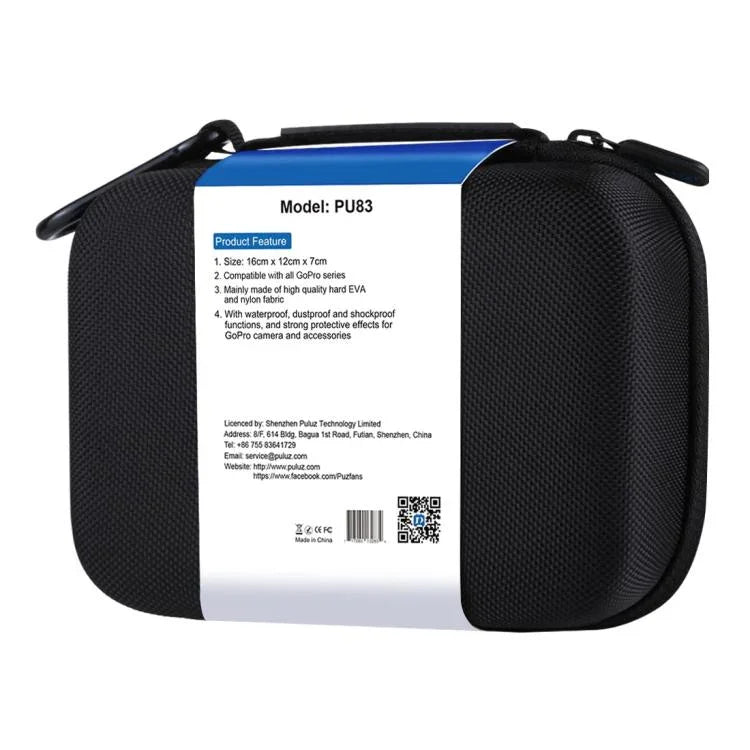 Estojo Impermeável de Transporte e Viagem PULUZ para GoPro, DJI Osmo Action e Outros Acessórios para Câmaras Desportivas, Tamanho Pequeno: 16cm x 12cm x 7cm, Para GoPro, Tamanho: 16cm x 12cm x 7cm