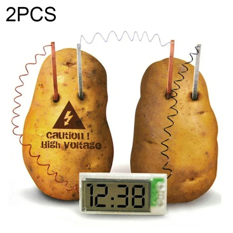 Kit Educativo DIY Relógio Digital de Batata Verde Ciência Nova com Ecrã LCD de 2 polegadas (Batata NÃO Incluída), Relógio Digital de Batata