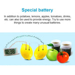 Kit Educativo DIY Relógio Digital de Batata Verde Ciência Nova com Ecrã LCD de 2 polegadas (Batata NÃO Incluída), Relógio Digital de Batata