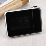 Despertador Multifuncional com Ecrã LCD a Cores, Projeção LED, Estação Meteorológica / Temperatura / Humidade / Calendário, Despertador com Projeção LED