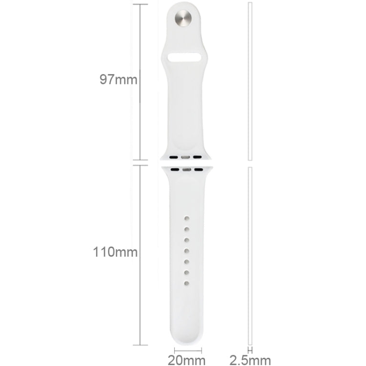 Para Apple Watch Sport 38mm Correia Desportiva de Borracha de Alto Desempenho com Fecho de Pino e Encaixe