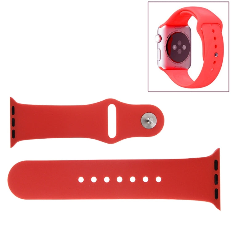 Para Apple Watch Sport 38mm Correia Desportiva de Borracha de Alto Desempenho com Fecho de Pino e Encaixe