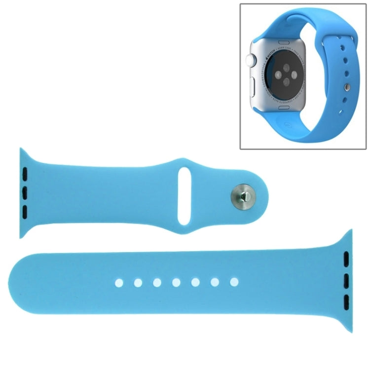 Para Apple Watch Sport 42mm Correia Desportiva de Borracha de Alto Desempenho com Fecho de Pino e Encaixe
